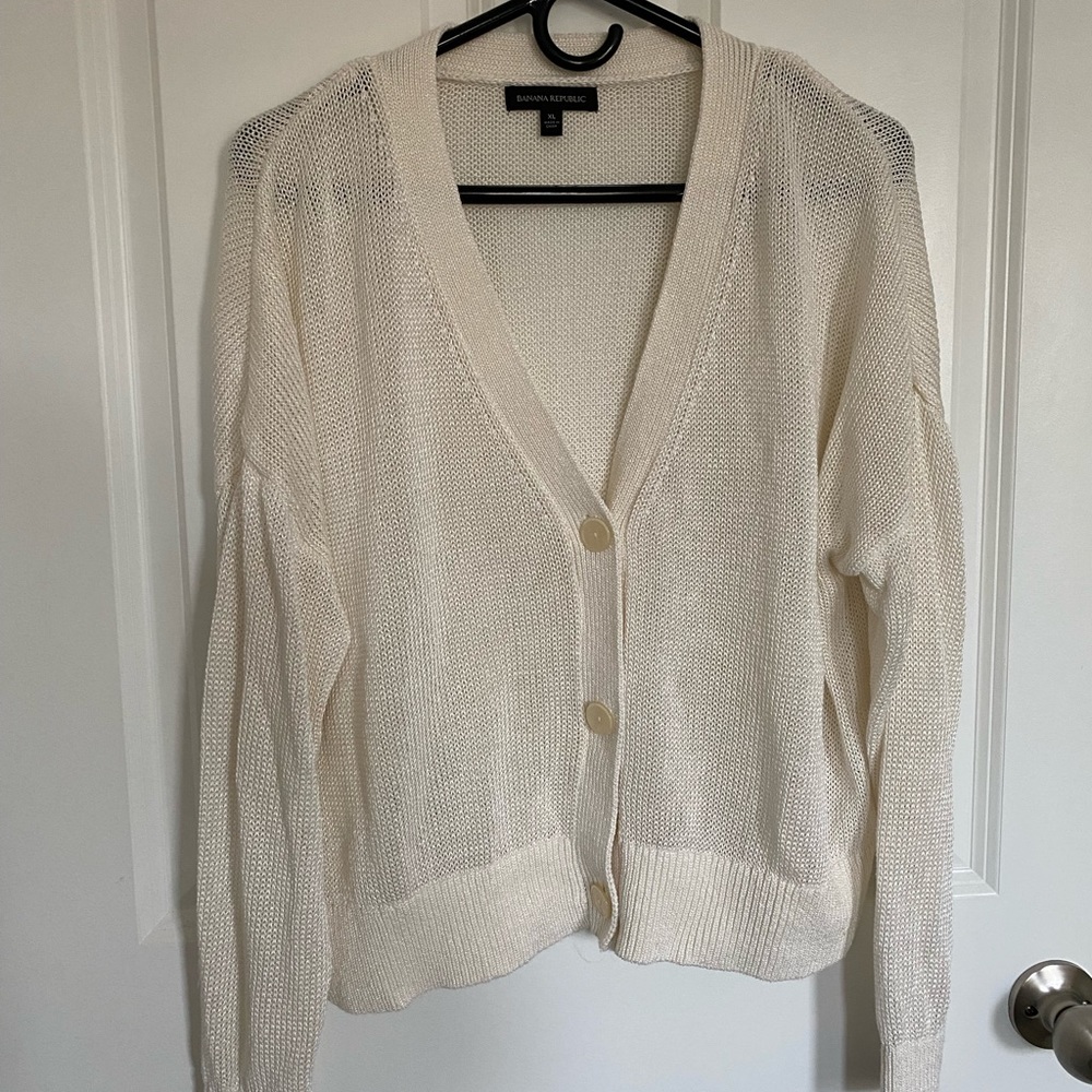Banana Republic Linen-blend cardigan (XL)
